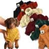 Dog Sweater Turtleneck Solid Color Dogs Clothes Warm Cotton