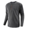 Plus Size Men's Clothing Henley Shirt Men's Long Sleeve