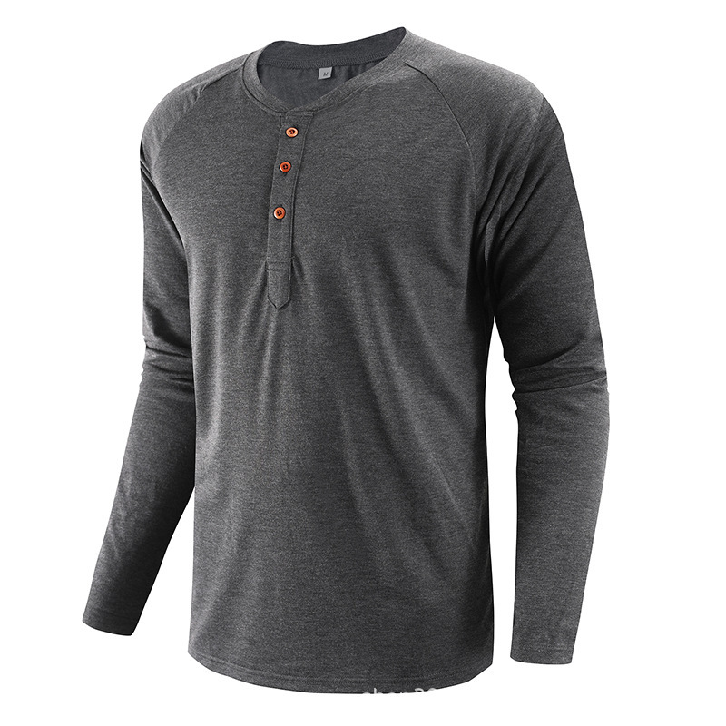 Plus Size Men's Clothing Henley Shirt Men's Long Sleeve
