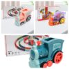 Electric Domino Train Toy with Building Blocks