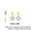 S925 Silver Simple Elegant Square Diamond Stud Earrings