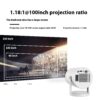Portable Mini Projector for Home Use 180° Angle Auto Focus