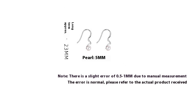 S925 Silver Spiral Pearl Earrings for Women
