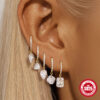 S925 Sterling Silver Classic Diamond Drop Earrings