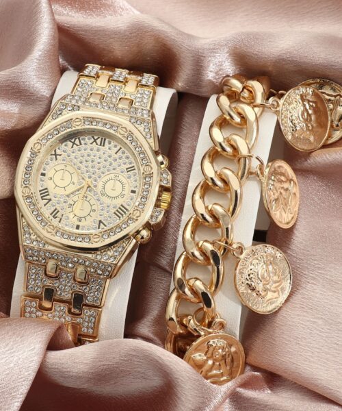 Women's Watch Diamond Large Dial Quartz Watch