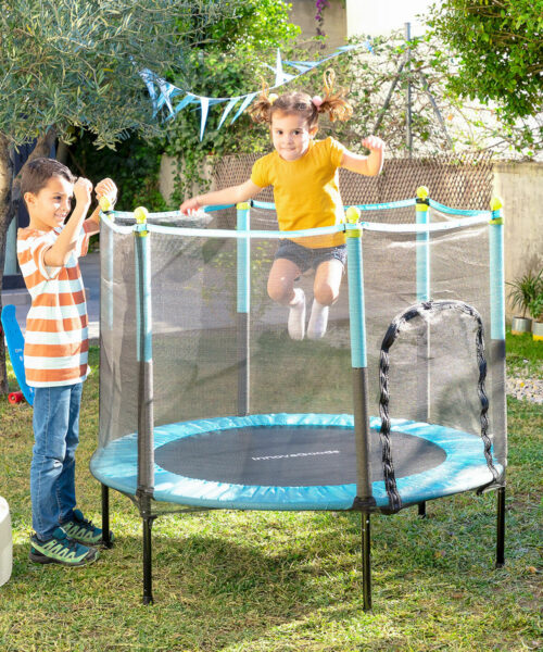Kids Trampoline with Safety Enclosure Kidine InnovaGoods