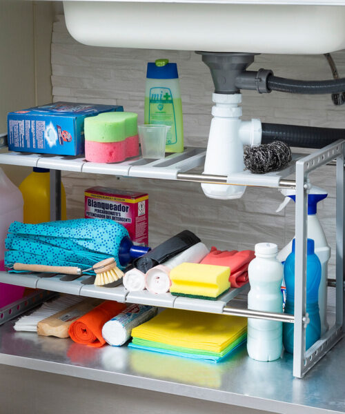 Extendable Under-Sink Shelf Unit Shibblek InnovaGoods 2 Shelves