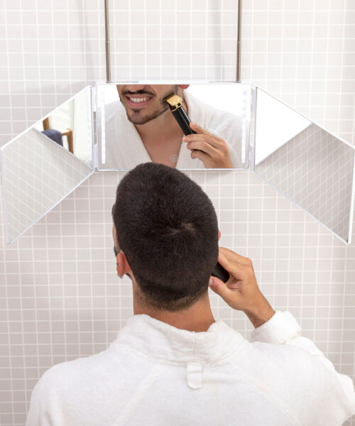 Bathroom Mirror with LED Light and 360º Vision SelfKut InnovaGoods