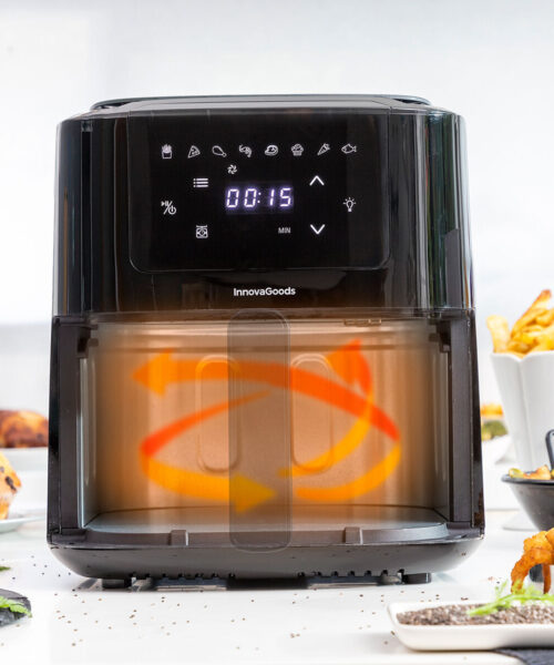 Air Fryer with Weighing Scale InnovaGoods Fryinn Balance 5000 Black 1500 W 5 L Stainless steel