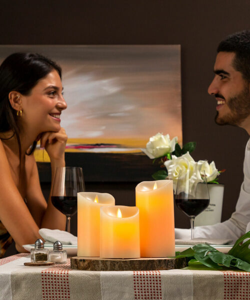 Multicolour Flame-Effect LED Candles with Remote Control Lendles InnovaGoods 3 Units