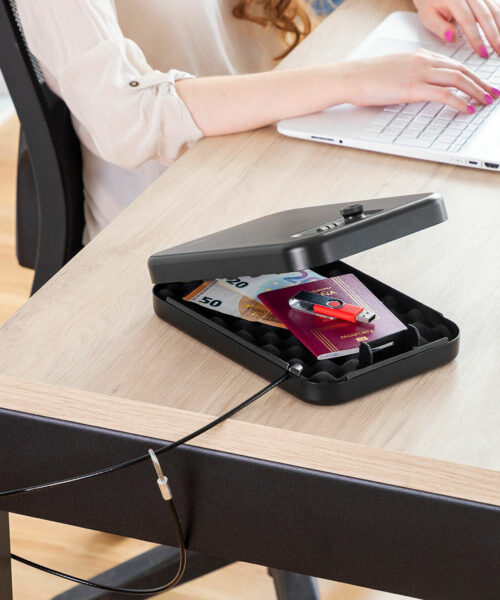 Portable Safe Box with Security Cable Prisaven InnovaGoods