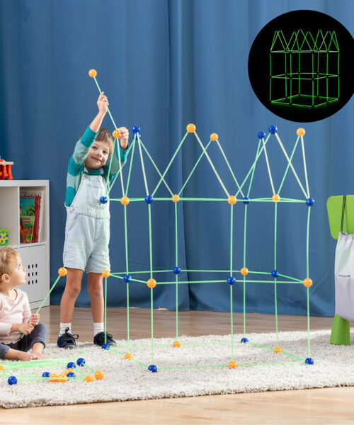Children’s Fort Building Kit Builkitt InnovaGoods 155 Pieces