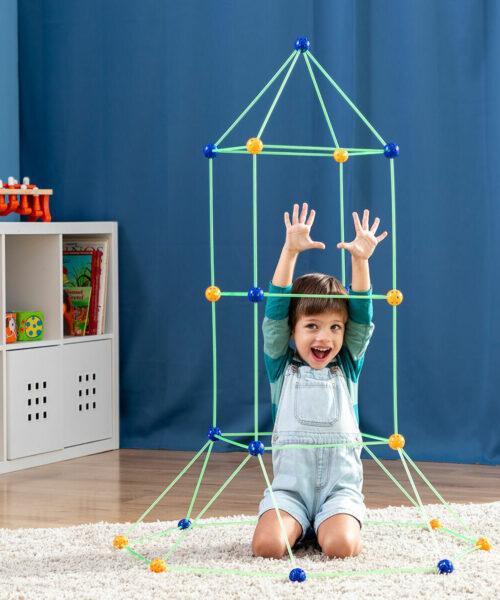 Children’s Fort Building Kit Builkitt InnovaGoods 155 Pieces