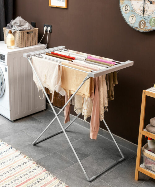 Folding Electric Clothesline Dryak InnovaGoods 8 Bars 120 W