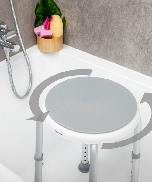 Rotating and Adjustable Bathroom Stool Roshawer InnovaGoods