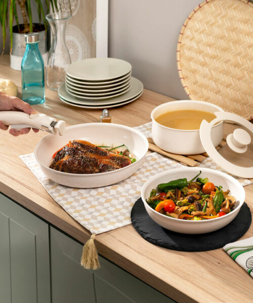 Set of Pans with Removable Handle and Lid Passet InnovaGoods 5 Pieces