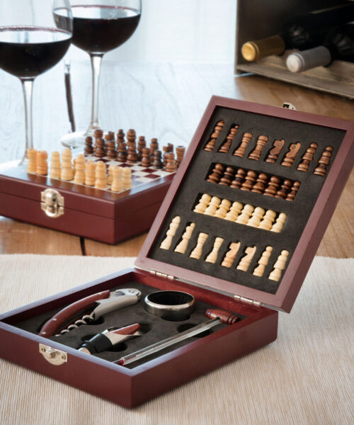 Chess Wine Set InnovaGoods 37 Pieces