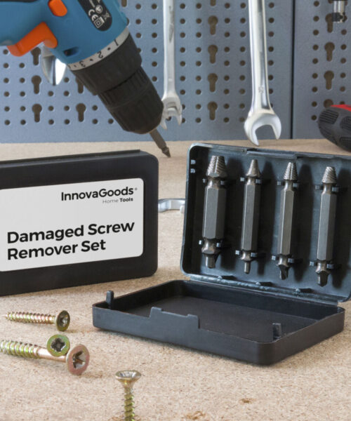 Damaged Screw Remover Set InnovaGoods 4 Units