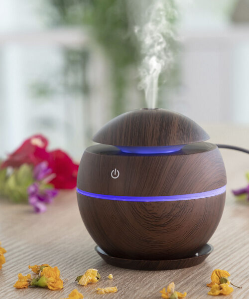 Mini Humidifier Scent Diffuser Dark Walnut InnovaGoods