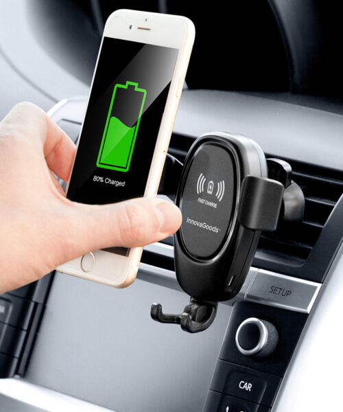 Mobile Phone Holder with Wireless Charger for Cars Wolder InnovaGoods