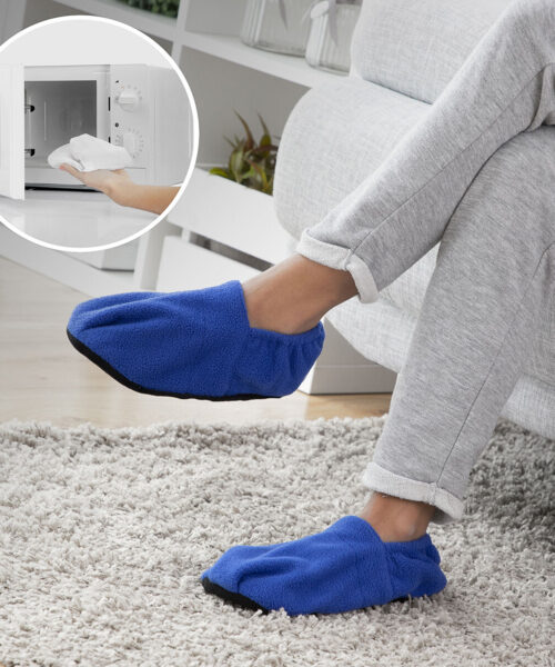 Microwavable Heated Slippers InnovaGoods Blue
