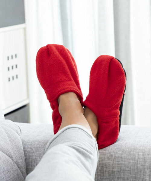 Microwavable Heated Slippers InnovaGoods Red