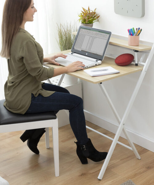 Folding Desk with Shelf Tablezy InnovaGoods