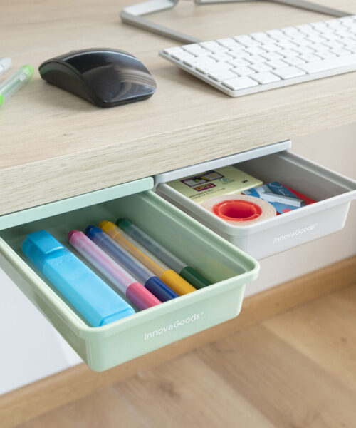 Set of Additional Adhesive Desk Drawers Underalk InnovaGoods Pack of 2 units