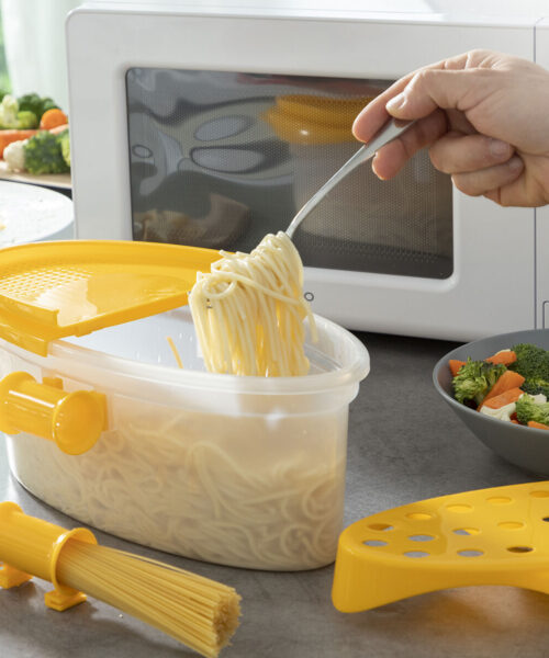 4-in-1 Microwave Pasta Cooker with Accessories and Recipes Pastrainest InnovaGoods
