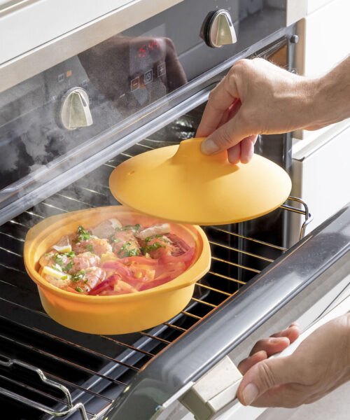 Multifunction Silicone Steamer with Recipes Silicotte InnovaGoods