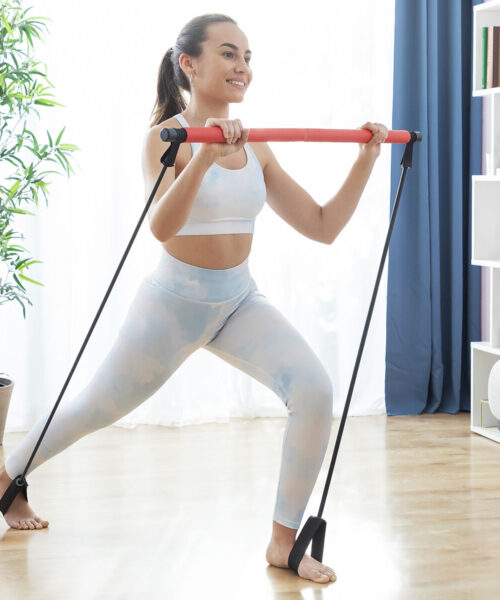 Fitness Bar with Resistance Bands and Exercise Guide Resibar InnovaGoods