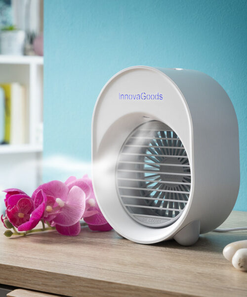 Mini Ultrasound Air Cooler-Humidifier with LED Koolizer InnovaGoods