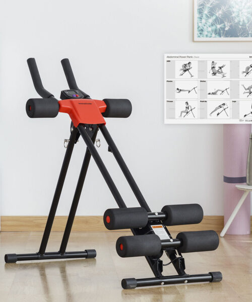 Folding Abdominal Machine with Exercise Guide Plawer InnovaGoods