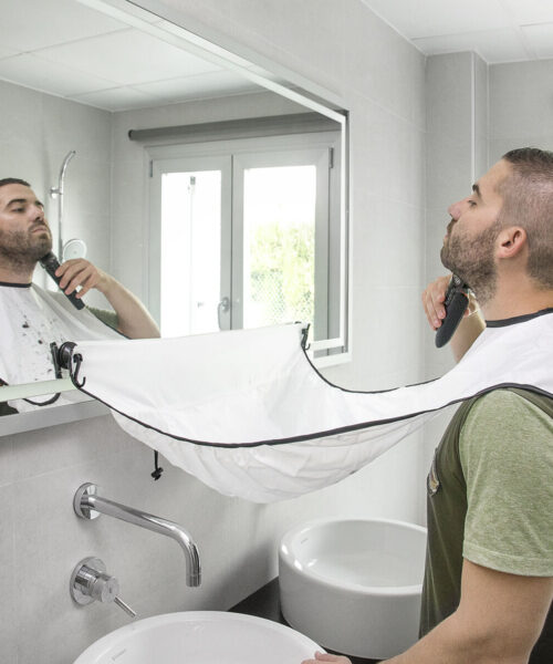 Beard-Trimming Bib with Suction Cups Bibdy InnovaGoods