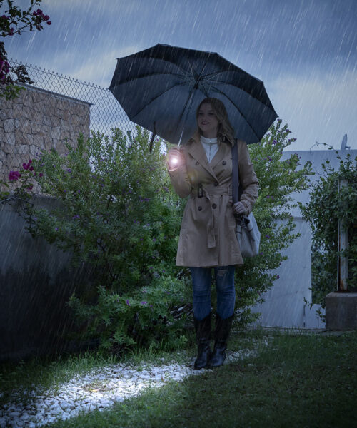 Folding Inverted Umbrella with LED Folbrella InnovaGoods