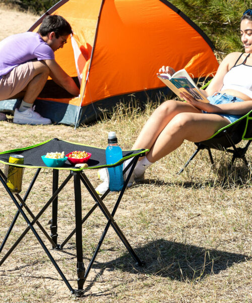 Folding Textile Camping Table with Cover Cafolby InnovaGoods