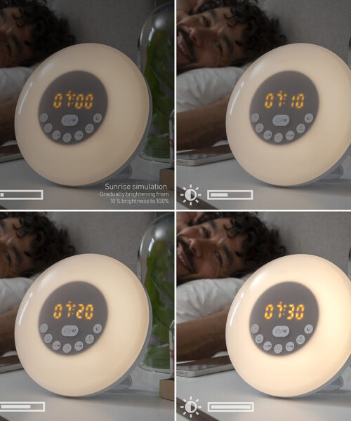Rechargeable Sunrise Alarm Clock with Speaker Sunrilk InnovaGoods