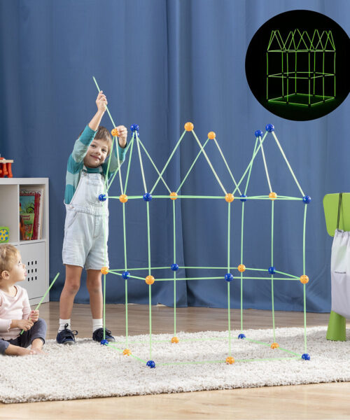Children’s Fort Building Kit Archikitt InnovaGoods 85 Pieces