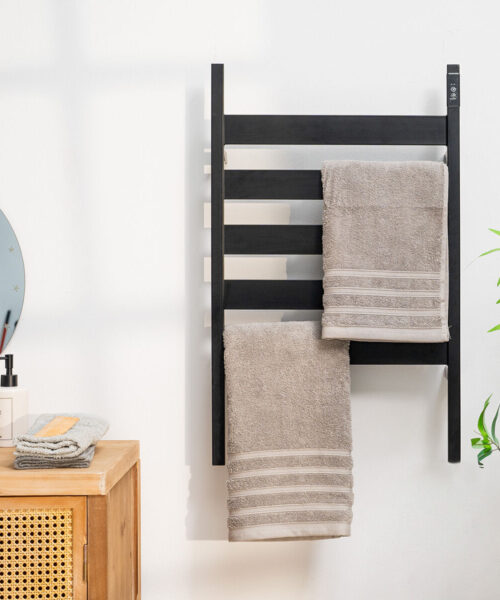 Electric Wall or Floor Towel Rail Towarck InnovaGoods 5 Bars